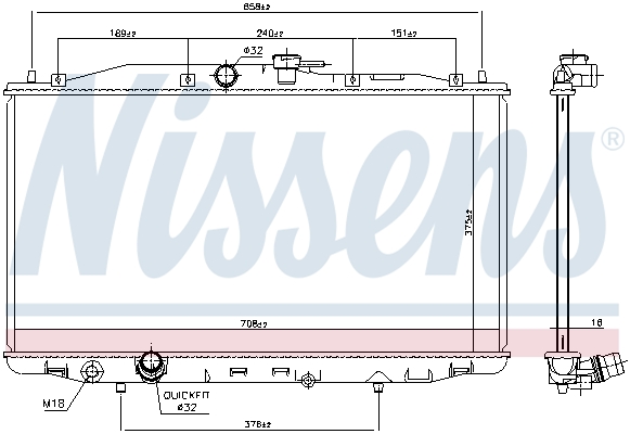 NISSENS 68604 радиатор,...