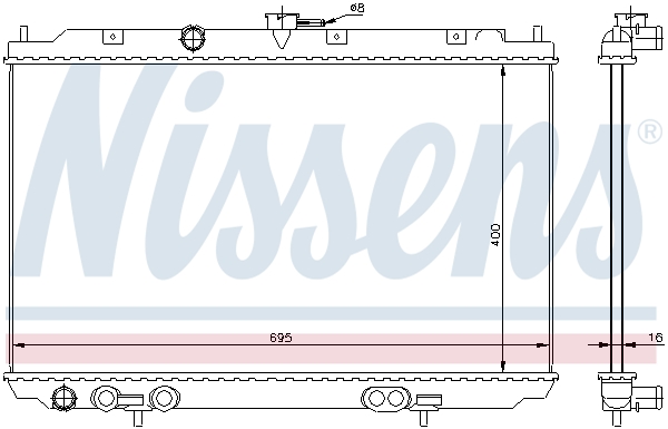 NISSENS 68718 Radiatore,...