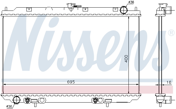 NISSENS 68725 Radiatore,...