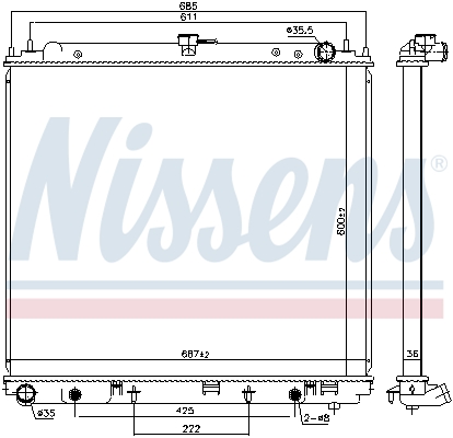 NISSENS 68809 Radiatore,...