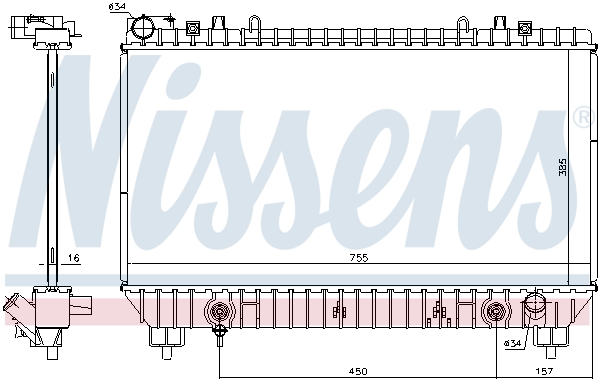NISSENS 69096 Radiatore,...