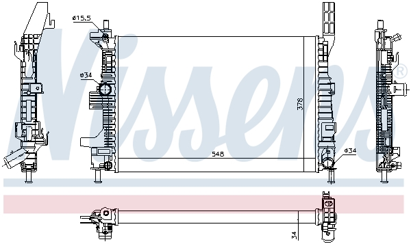 NISSENS 69238 радиатор,...