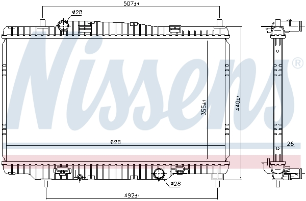 NISSENS 69243 Radiatore,...