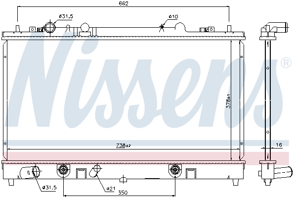 NISSENS 69465 Radiatore,...