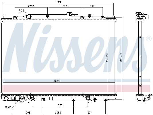 NISSENS 69476 Radiatore,...