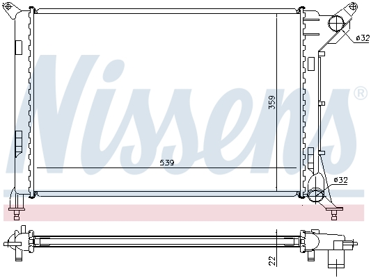 NISSENS 69702A радиатор,...