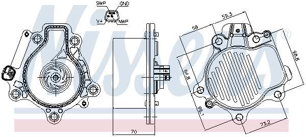 NISSENS 832147 Water Pump,...