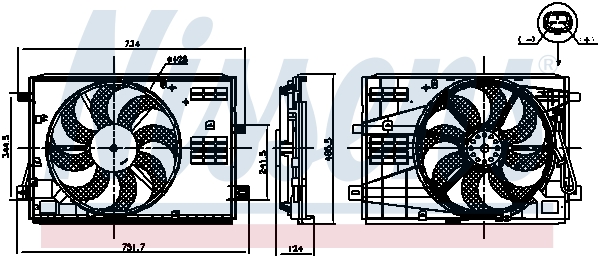 NISSENS 850007 вентилатор,...