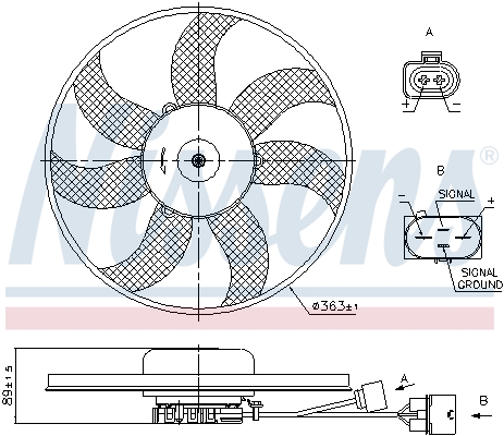 NISSENS 850020 вентилатор,...