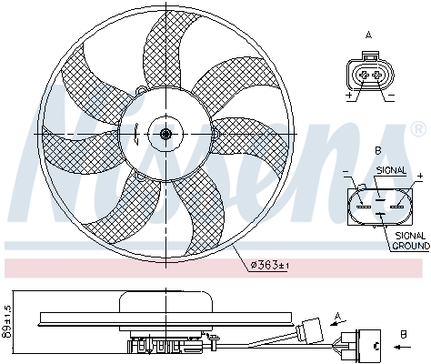 NISSENS 850021 вентилатор,...