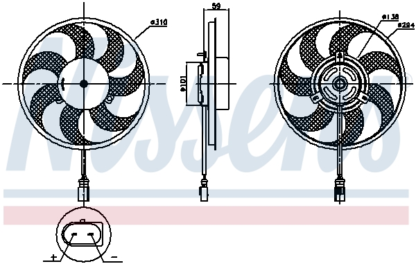 NISSENS 850030 вентилатор,...