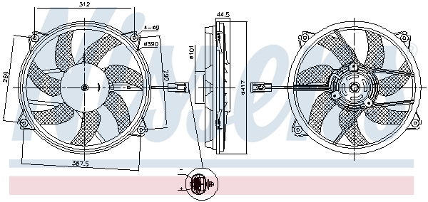 NISSENS 850035 вентилатор,...