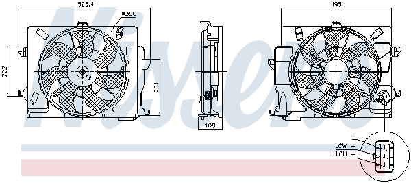 NISSENS 850049 вентилатор,...