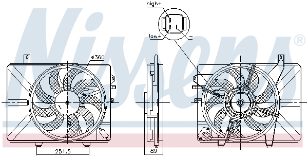 NISSENS 850052 вентилатор,...