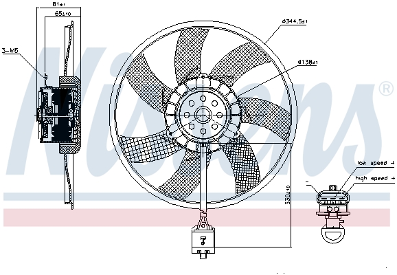 NISSENS 850062 вентилатор,...