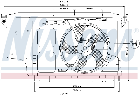 NISSENS 85007 вентилатор,...