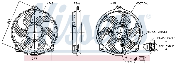 NISSENS 850073 вентилатор,...