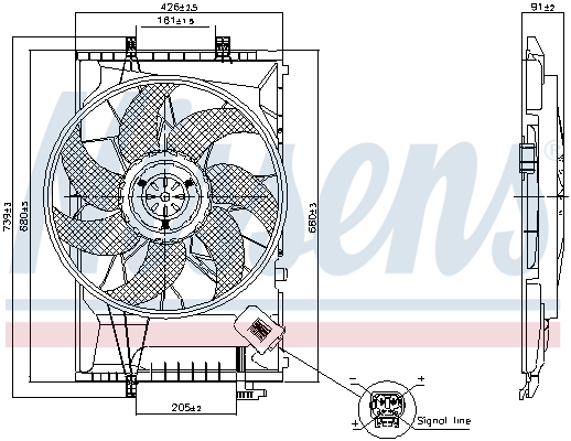 NISSENS 850078 Fan, engine...