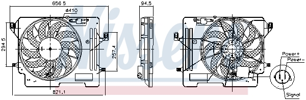 NISSENS 850080 вентилатор,...