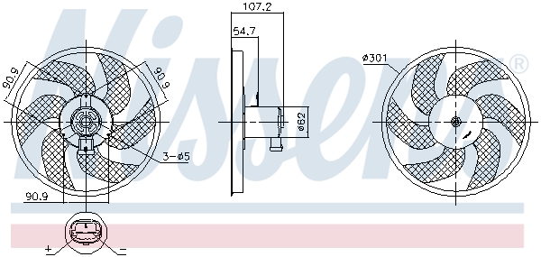 NISSENS 850084 вентилатор,...