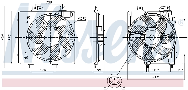 NISSENS 850087 Ventola,...