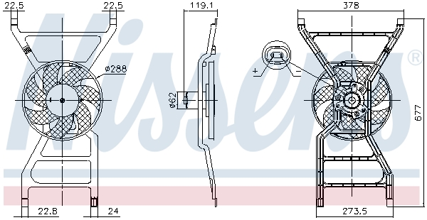 NISSENS 850089 Fan, engine...