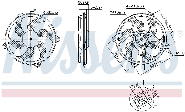 NISSENS 850093 вентилатор,...