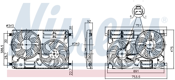 NISSENS 850096 Fan, engine...