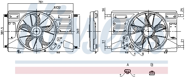 NISSENS 850100 Fan, engine...