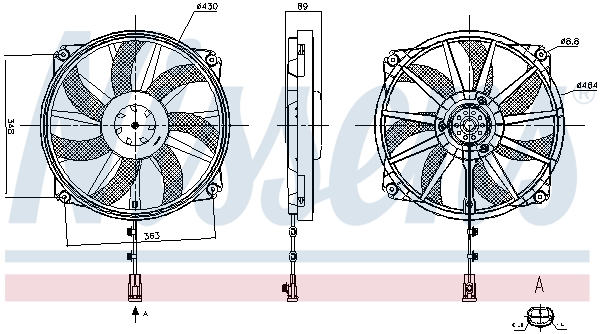 NISSENS 850109 Fan, engine...