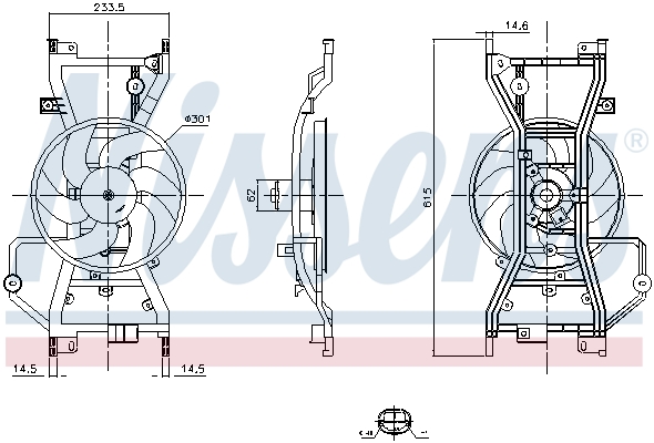 NISSENS 850123 Fan, engine...