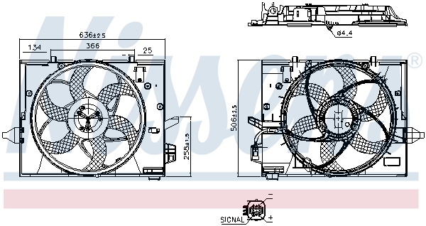 NISSENS 850126 Fan, engine...