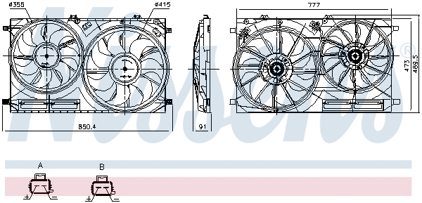 NISSENS 850142 Fan, engine...