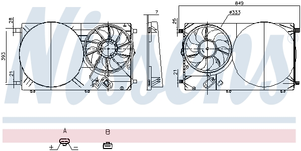 NISSENS 850143 Fan, engine...