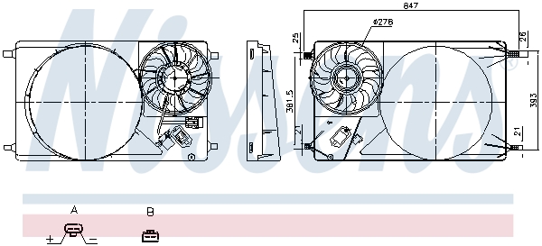 NISSENS 850144 Fan, engine...