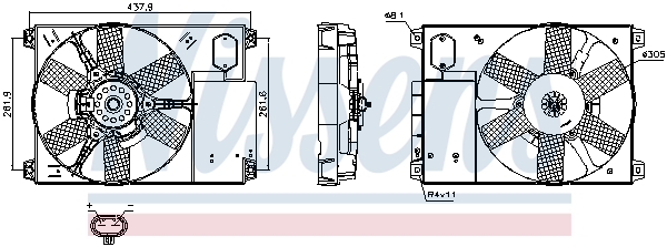 NISSENS 85020 вентилатор,...