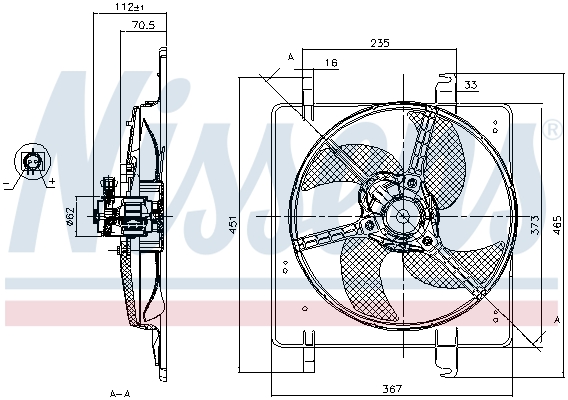 NISSENS 85027 вентилатор,...