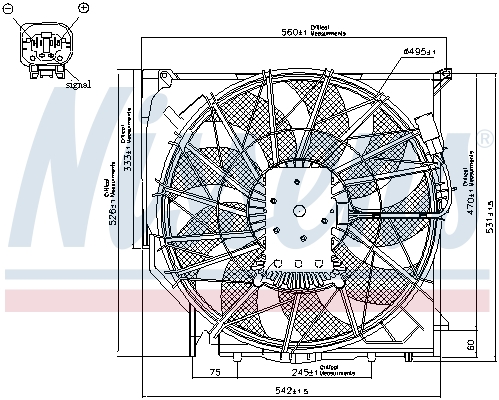 NISSENS 85067 Fan, engine...