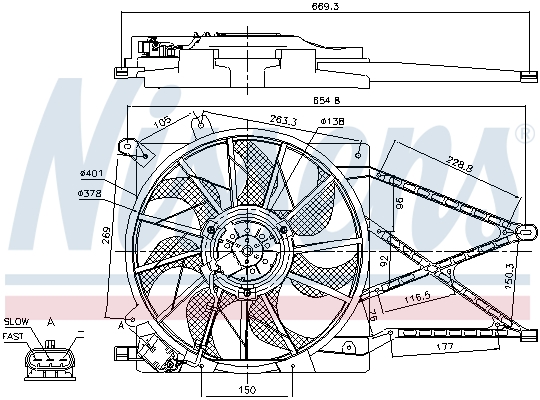 NISSENS 85179 вентилатор,...