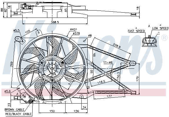 NISSENS 85185 вентилатор,...