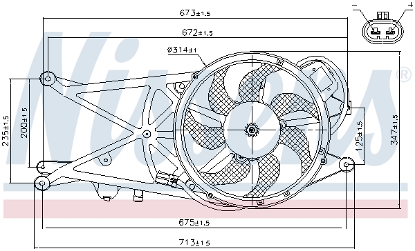 NISSENS 85204 вентилатор,...