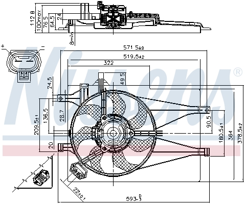 NISSENS 85435 вентилатор,...