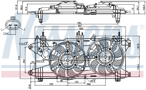 NISSENS 85689 вентилатор,...