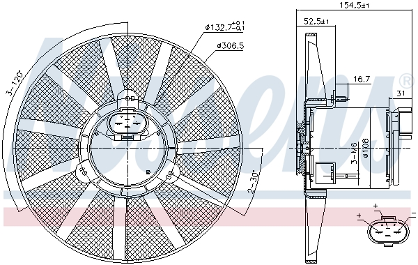 NISSENS 85720 вентилатор,...