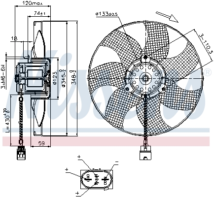 NISSENS 85726 вентилатор,...