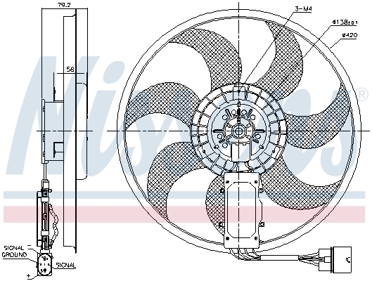 NISSENS 85729 Fan, engine...