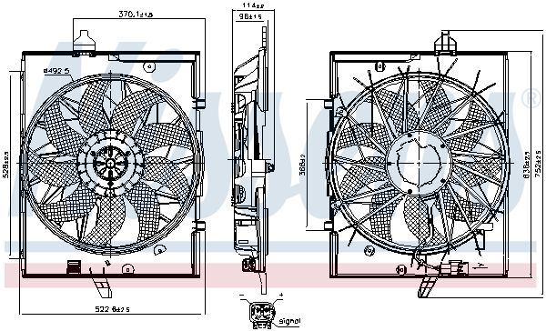 NISSENS 85735 Fan, engine...