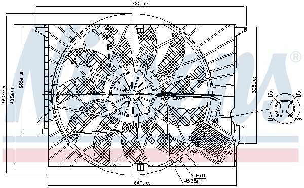 NISSENS 85818 Fan, engine...