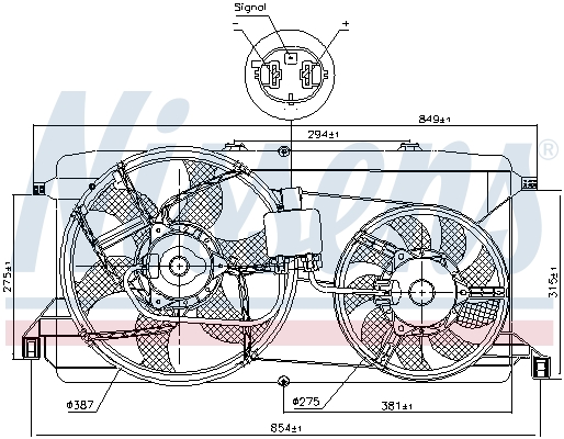 NISSENS 85826 Fan, engine...