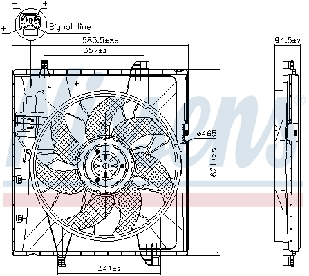 NISSENS 85857 Fan, engine...